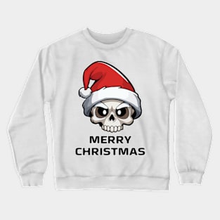 Santa Skull with Christmas Hat | Merry Christmas Crewneck Sweatshirt